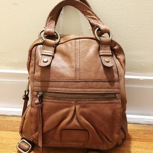 Fossil Leather Backpack